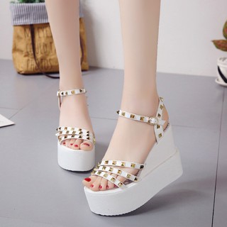 ORDER dép xuồng quai hậu gắn đinh cá tính HI181 cao 12cm