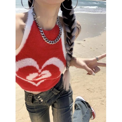 Áo hai dây Dệt Kim Co Giãn Thời Trang Hàn Quốc Dành Cho Nữ