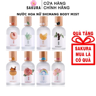 Nước Hoa Nam Nữ Body Shimang Dầu Xịt Thơm Mẫu Mới Nắp Gỗ Thân Thủy Tinh Vỏ Mờ Sang Trọng Nội Địa Trung 50ml
