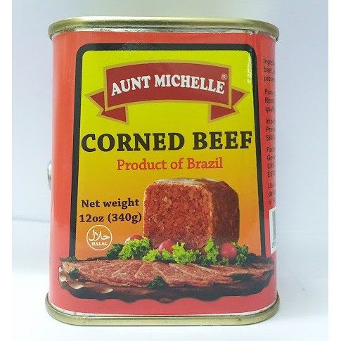 Thịt bò muối đóng hộp Corned Beef - Hàng nhập Brazil 340g