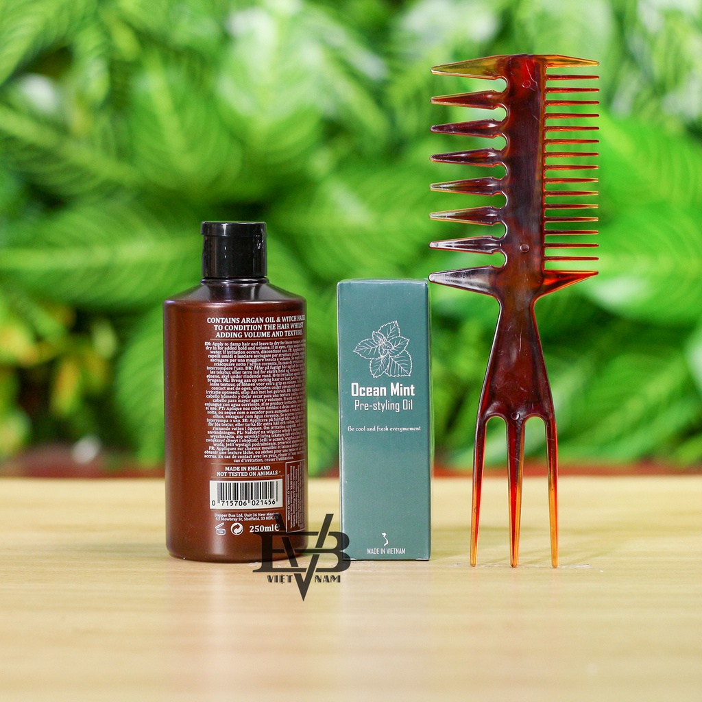 Pre Styling xịt tạo phồng Dapper Dan Grooming Tonic 250ml + Tặng Lược và Pre Styling Oil Ocean Mint 30ml V2