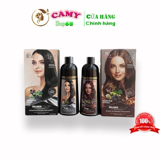 Dầu gội phủ bạc đen tóc đl collagen 500ml chính hãng camy shop68