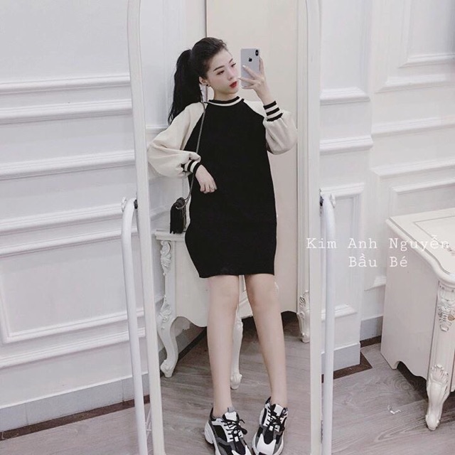 VÁY SUÔNG UMI TAY BE BO KẺ CHO MẸ VÀ BÉ | BigBuy360 - bigbuy360.vn