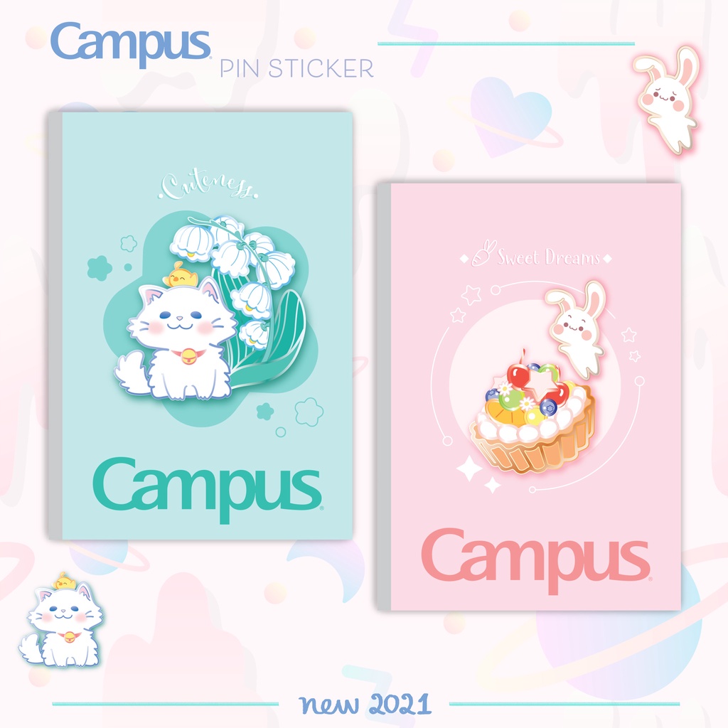 Lốc 5 vở KN Campus Pin Sticker 120 trang