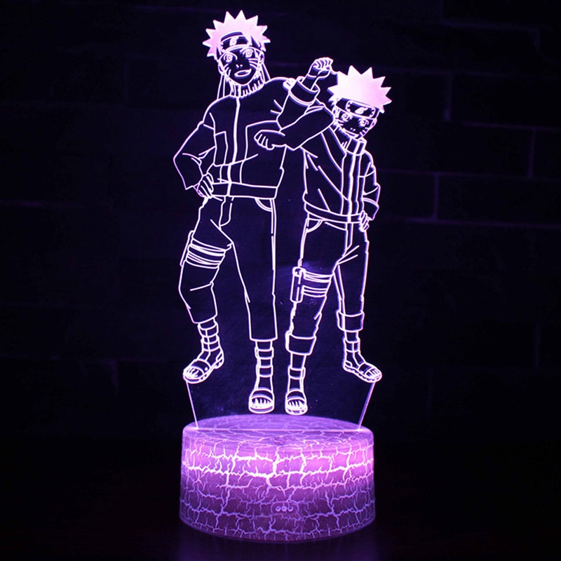 Đèn Ngủ Để Bàn Hình Naruto Uzumaki Sasuke 3d Độc Đáo