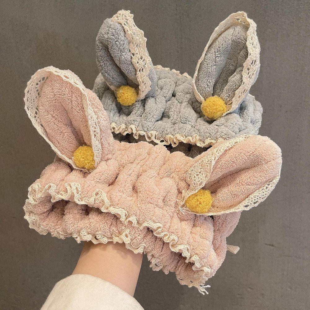 ANEMONE Băng Đô Cài Tóc Hình Tai Thỏ Bằng Lông Nhung Chống Trượt Dễ Thương Xinh Xắn