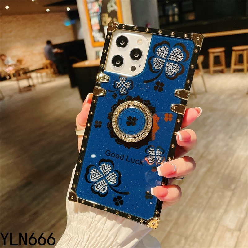 Ốp Điện Thoại Hình Vuông Có Nhẫn Đỡ Cho OPPO A96 A36 A76 A94 4G F19PRO A95 A55 A16 A93 A74 A72 A54 5G A53 A54S