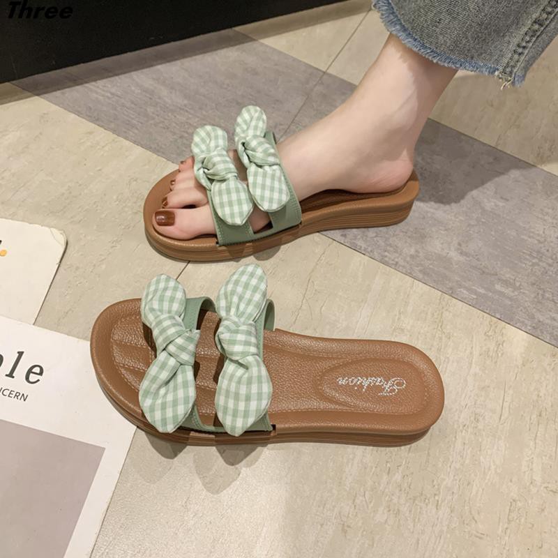 Women's shoes, slippers, women's Korean version, all-match flat-bottomed word with cool