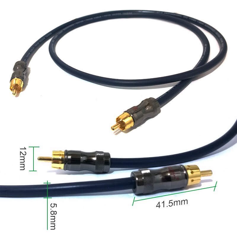 Dây âm thanh kỹ thuât số Coaxial/SPDIF 75Ohm/OFC 17AWG DIY SREXACT GT-6/Gold Snake