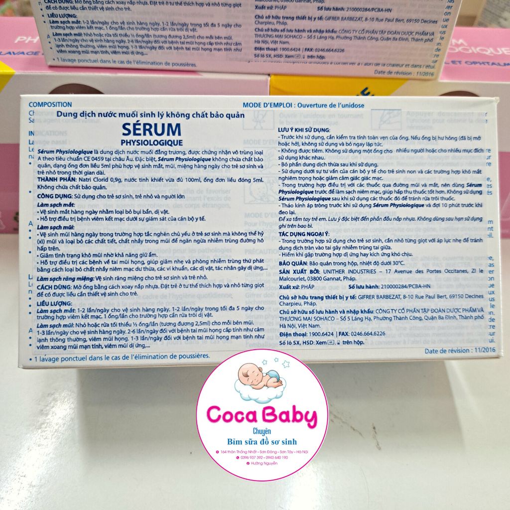 Nước Muối Sinh Lý Gifrer Fysoline - Physiodose Pháp Tép Hồng Cho Bé Từ Sơ Sinh⚡FREE SHIP⚡