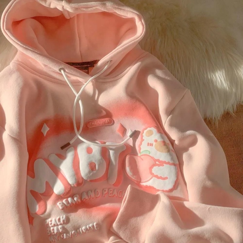 Áo Hoodie In 3D Màu Pastel