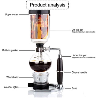 Bình Pha Cà Phê Syphon Rang Rang Coffee 3 cups