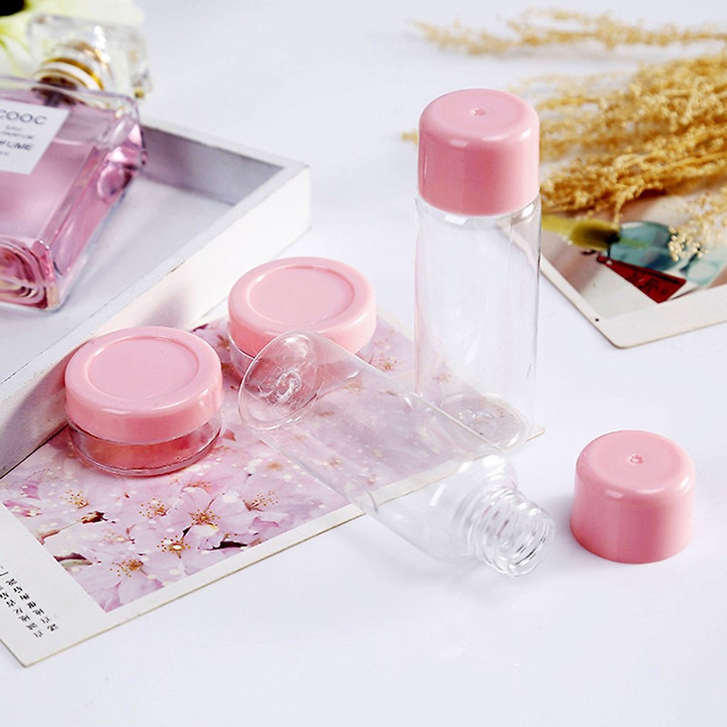 Bộ chiết mỹ phẩm 💓𝑭𝑹𝑬𝑬𝑺𝑯𝑰𝑷💓 Bộ chiết mỹ phẩm du lịch 5 món tiện lợi, thiết kế nhỏ gọn