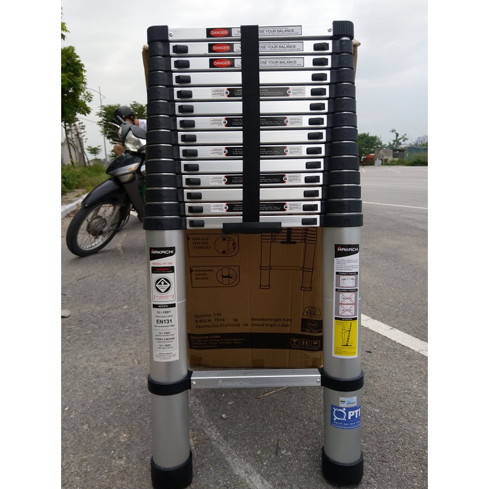 Thang Nhôm Rút đơn -5,8M HT580 HAKACHI BH 24 Tháng