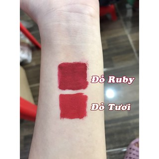 [01] Đỏ Ruby - Son Kem Lì Pilar Màu Đỏ Ruby 01