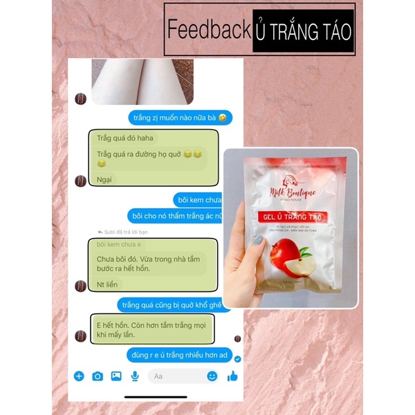 GEL Ủ TRẮNG BODY TÁO, Ủ TRẮNG TOÀN THÂN