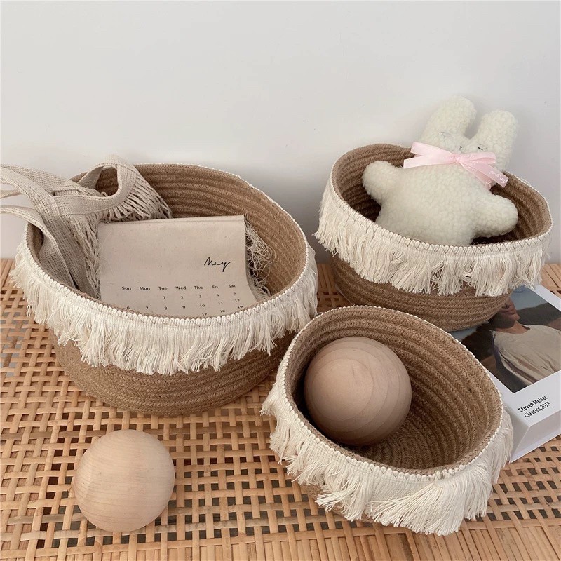Giỏ đựng đồ dệt tay kiểu Pháp
