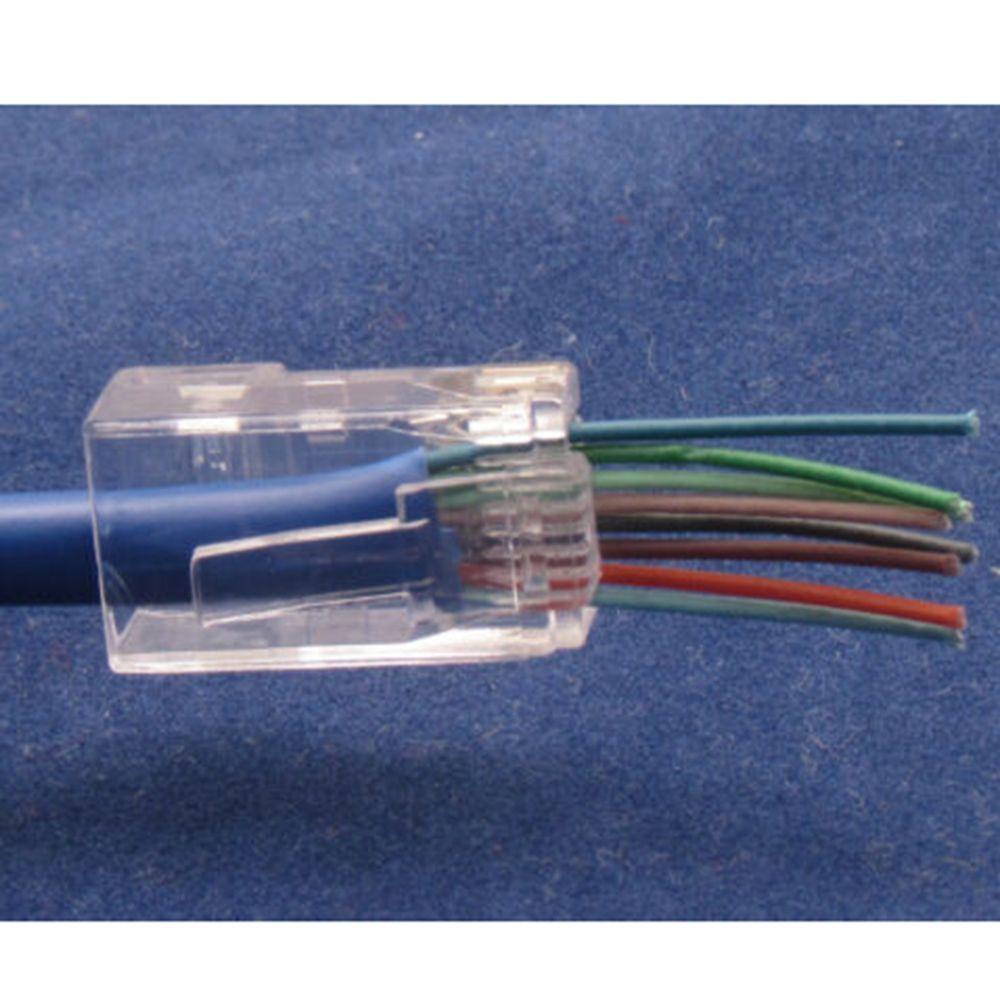 Bộ 100 Đầu Nối Dây Cáp Mạng Cat5 Cat5e Cat6