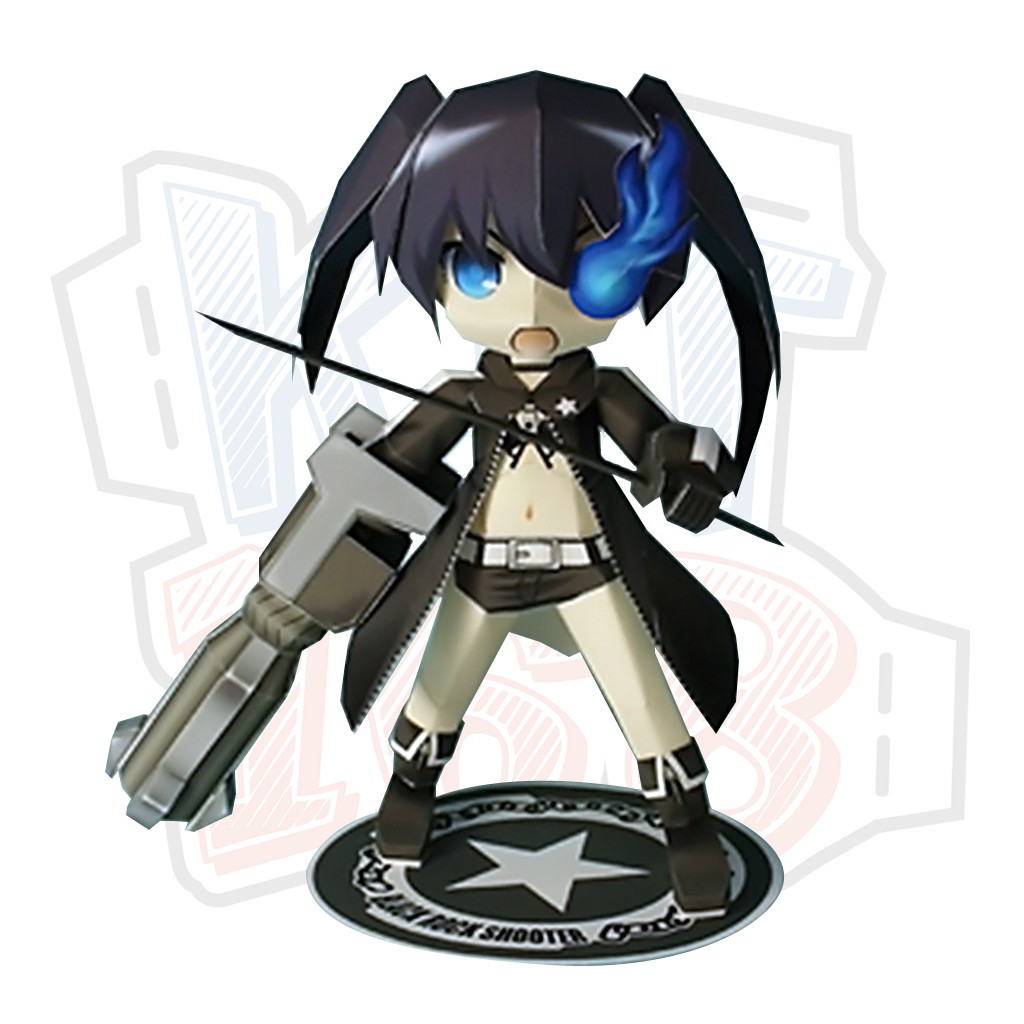 Mô hình giấy Anime Girl Chibi Black Rock Shooter