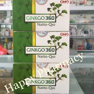 Tuần Hoàn Não Ginkgo 360 NattoQ10- Hỗ trợ tăng cường tuần hoàn máu não