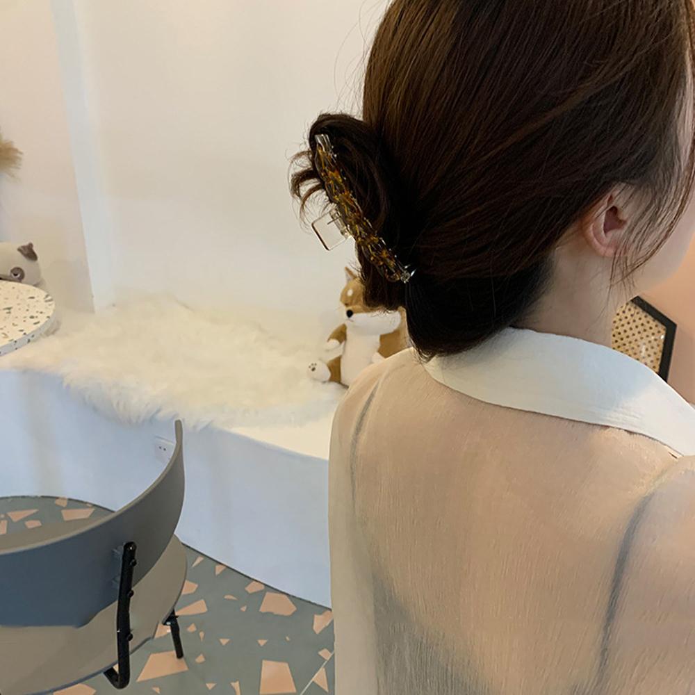 Danilo Kẹp Tóc Đuôi Ngựa Bằng Nhựa Họa Tiết Da Báo Màu Cầu Vồng Phong Cách Hàn