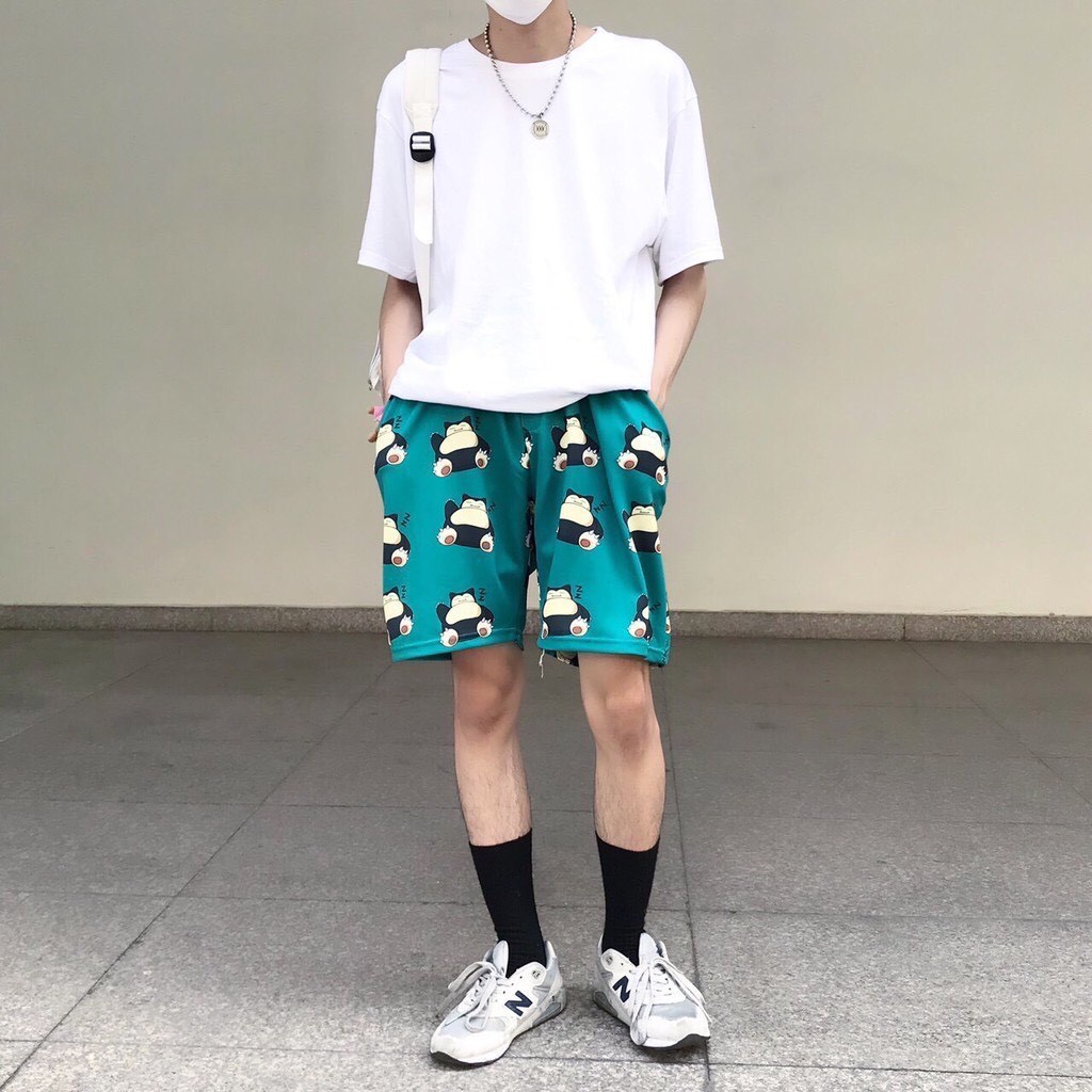 QUẦN SHORT CARTOON nam nữ UNISEX in hoạt hình ngắn 10 MÀU Ulzzang