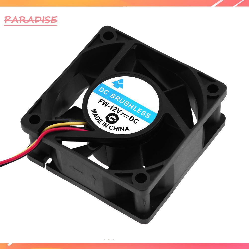 Paradise1 DC Brushless Cooling Fan 12V 60x60x25mm 3 Pin CPU Computer Fan