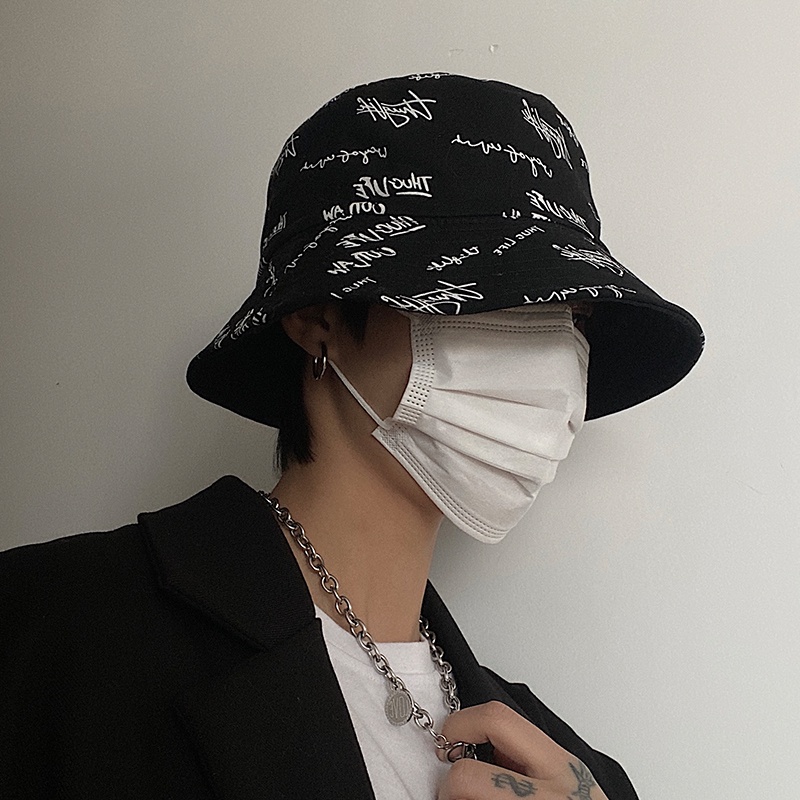 Mũ Bucket Chống Nắng Hai Mặt Thời Trang Xuân Thu Phong Cách Hàn Quốc Cho Nam Và Nữ