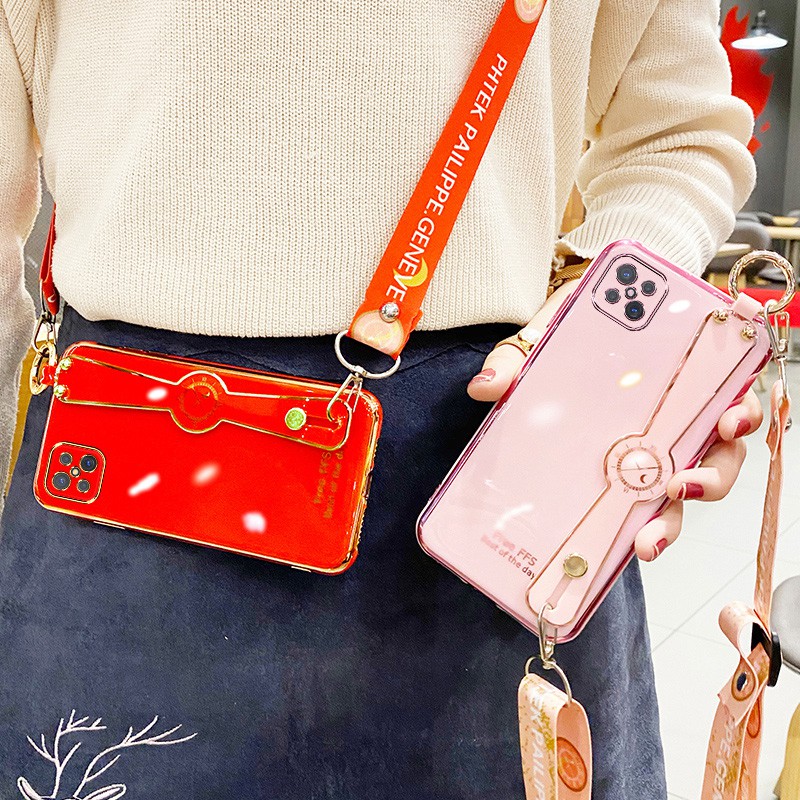 Ốp điện thoại có dây móc tay dành cho Samsung A71 A51 A50 A30s A10 S20+ Ultra S10+ S9+ Note10+ 9 8 M11 A11 6D | BigBuy360 - bigbuy360.vn