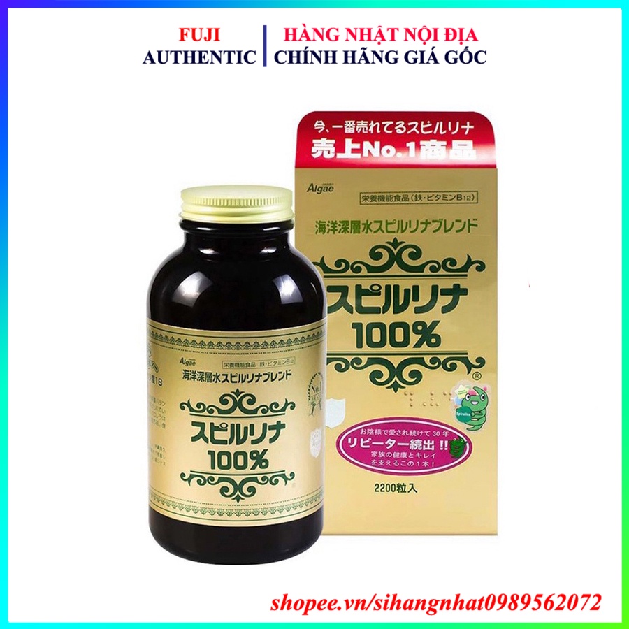 TẢO SPIRULINA 100% 2200 VIÊN NỘI ĐỊA NHẬT BẢN