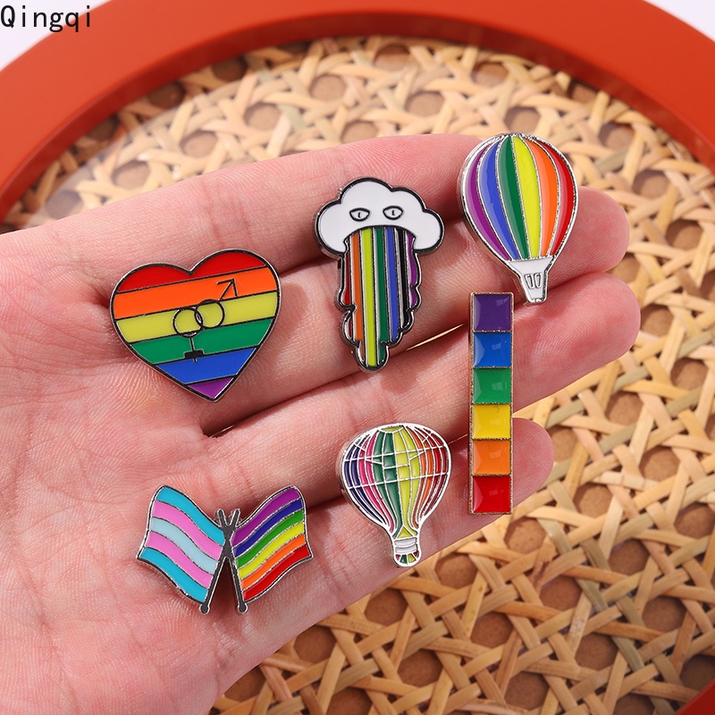 Ghim cài áo MISS ZOE bằng hợp kim họa tiết cầu vồng LGBT 26 kiểu dáng tùy chọn