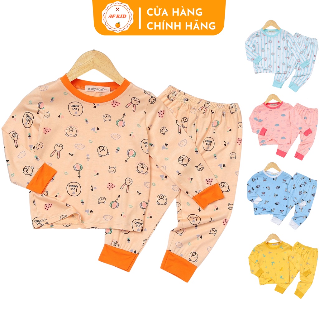 Bộ Quần Áo Trẻ Em Dài Tay AF KID Cho Bé Trai Bé Gái Họa Tiết Cáo - Bò Cười Đáng Yêu