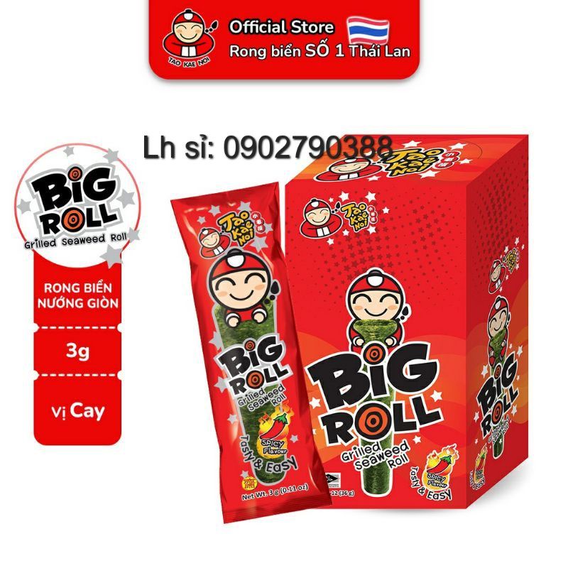 Rong biển cuộn Bigroll Tao Kae Noi Thái Lan- xuất xứ thái lan