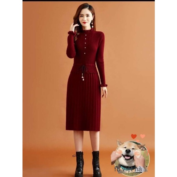 ĐẦM LEN CAO CẤP THỜI TRANG THANH LỊCH