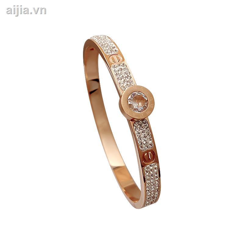 bông tai❂roman numerals titanium steel jewelry ins niche with a diamond bracelet female design web celebrity bracelets han edition contracted character