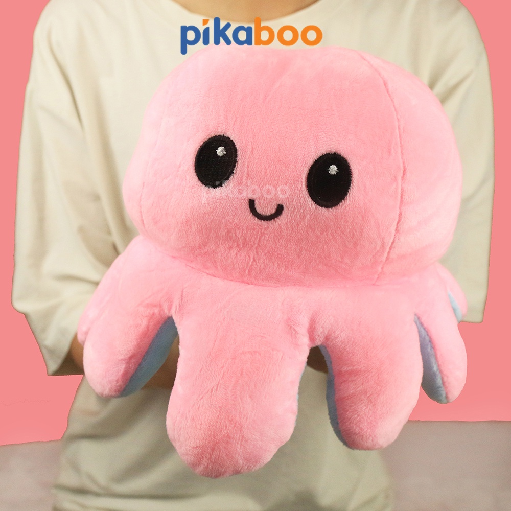 (Summer Sale 50%) Bạch tuộc cảm xúc bông cao cấp Pikaboo, vải cotton nhung mềm mịn co dãn, nhồi bông 3D tinh khiết