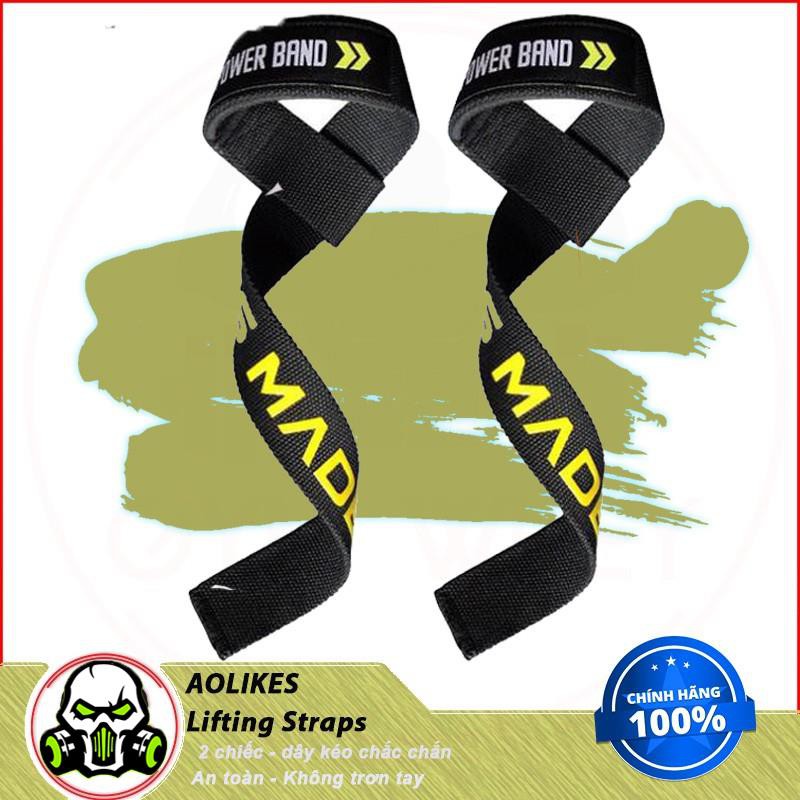 Cặp (2 chiếc) Dây Kéo Lưng Trơn Phụ Kiện Gym Aolikes Lifting Straps (7637)