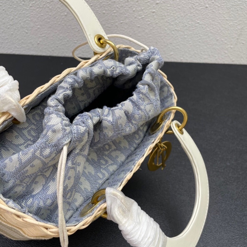 Túi xách nữ cao cấp Dior CD Wicker Basket túi đeo vai mẫu mới