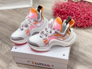 Giày thể thao lv super màu hồng fullbox