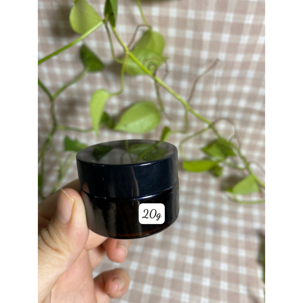HỦ THỦY TINH ĐEN ĐỰNG KEM 5G/10G/20G/30G/50G