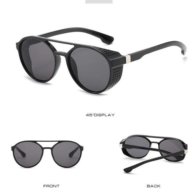 Kính mát gọng tròn phong cách retro thời trang cho nam