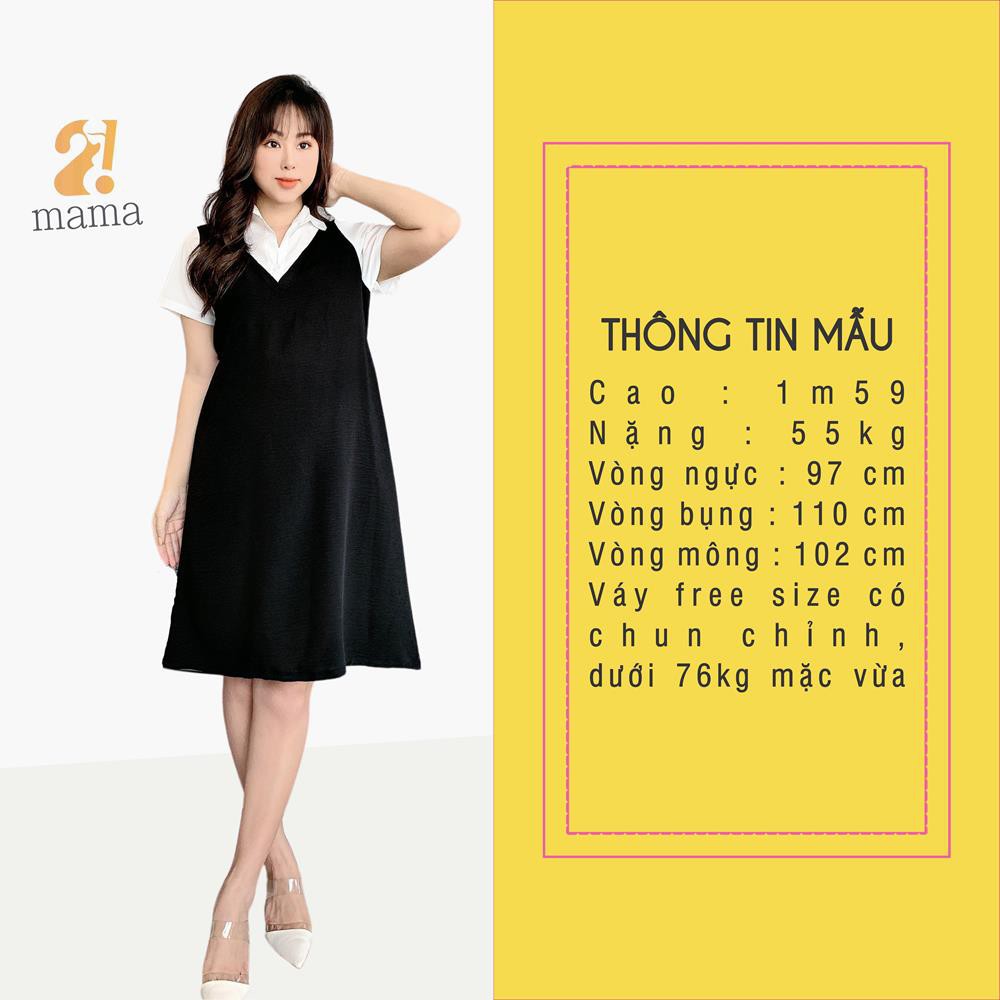 Đầm bầu thời trang thiết kế công sở dáng dài phong cách Hàn Quốc rẻ đẹp V01 - Váy bầu sơ mi đẹp giá rẻ