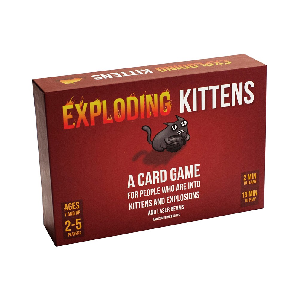 Mèo Nổ - Exploding Kittens đỏ Boardgame chơi với bản mở rộng