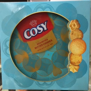 Bánh quy bơ rắc hạt Cosy hộp thiếc 378g_Kinh Đô