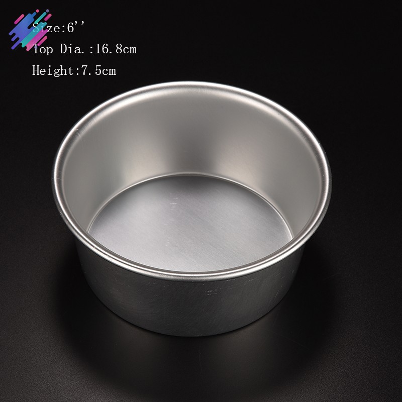 Khuôn hợp kim nhôm hình tròn chống dính với đáy khuôn tháo rời 4/5/6/8/9/10inch