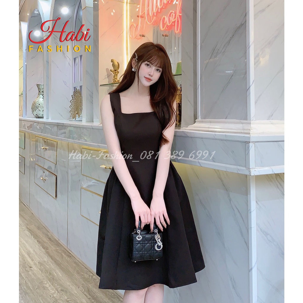 Đầm trắng xòe dự tiệc giá rẻ, đầm 2 dây dáng xòe, váy thiết kế phong cách Hepburn Pháp eo cao thon nhỏ dáng xòe khí chất