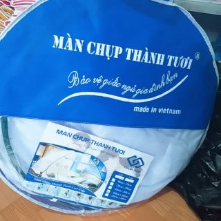 Màn chụp tự bung cao cấp- tuyn trắng trơn sịn sò
