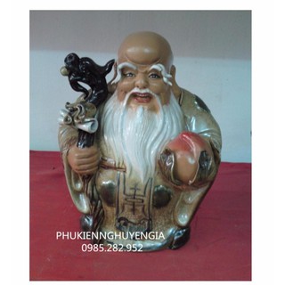 Tượng gốm sứ Bát Tràng Ông Thọ cao 38cm