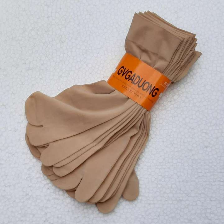 Combo 20 Đôi Vớ Nữ Xỏ Ngón Chất Liệu Vải Cotton Trơn Co Giản Vải Mát Mềm Mịn ( Màu Vàng Lạc Đà) Thích Hợp Mọi Loại Giày