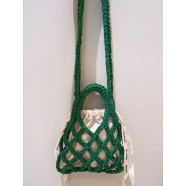 Túi len handmade, túi len có lỗi bên trong, túi len đeo chéo, túi len đi biển, túi len lỗ